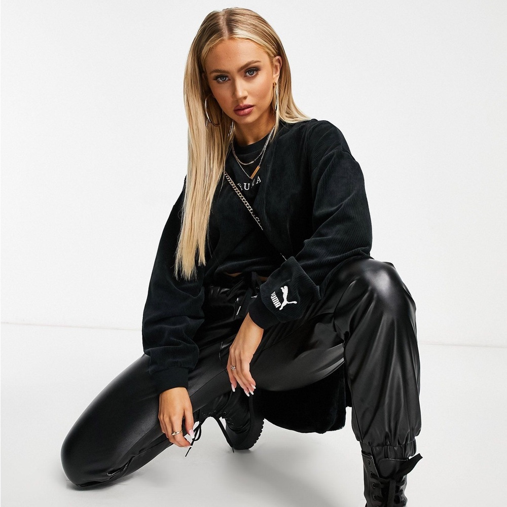 Puma Cord Cropped Crewneck